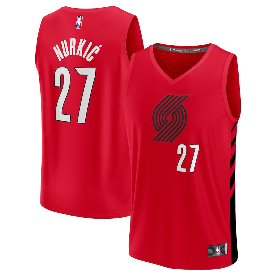 Men Portland Trail Blazers #27 Jusuf Nurkic Fanatics Branded Red 2022-23 Fast Break NBA Jersey->youth nba jersey->Youth Jersey